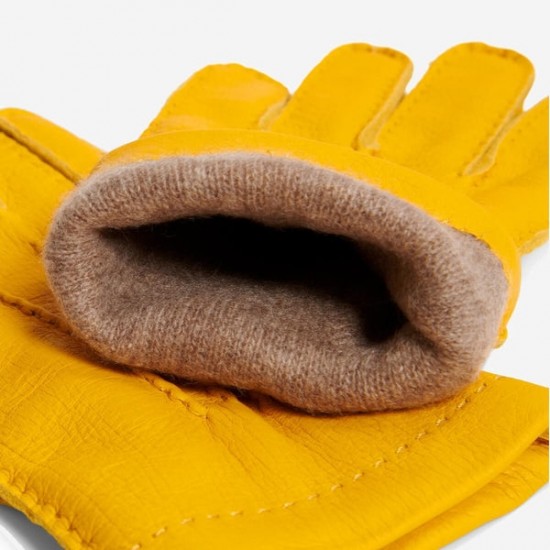 Matteo - American deerskin leather gloves with cashmere lining